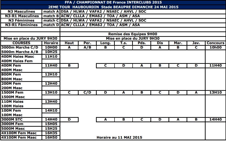 Interclub 2eme tour